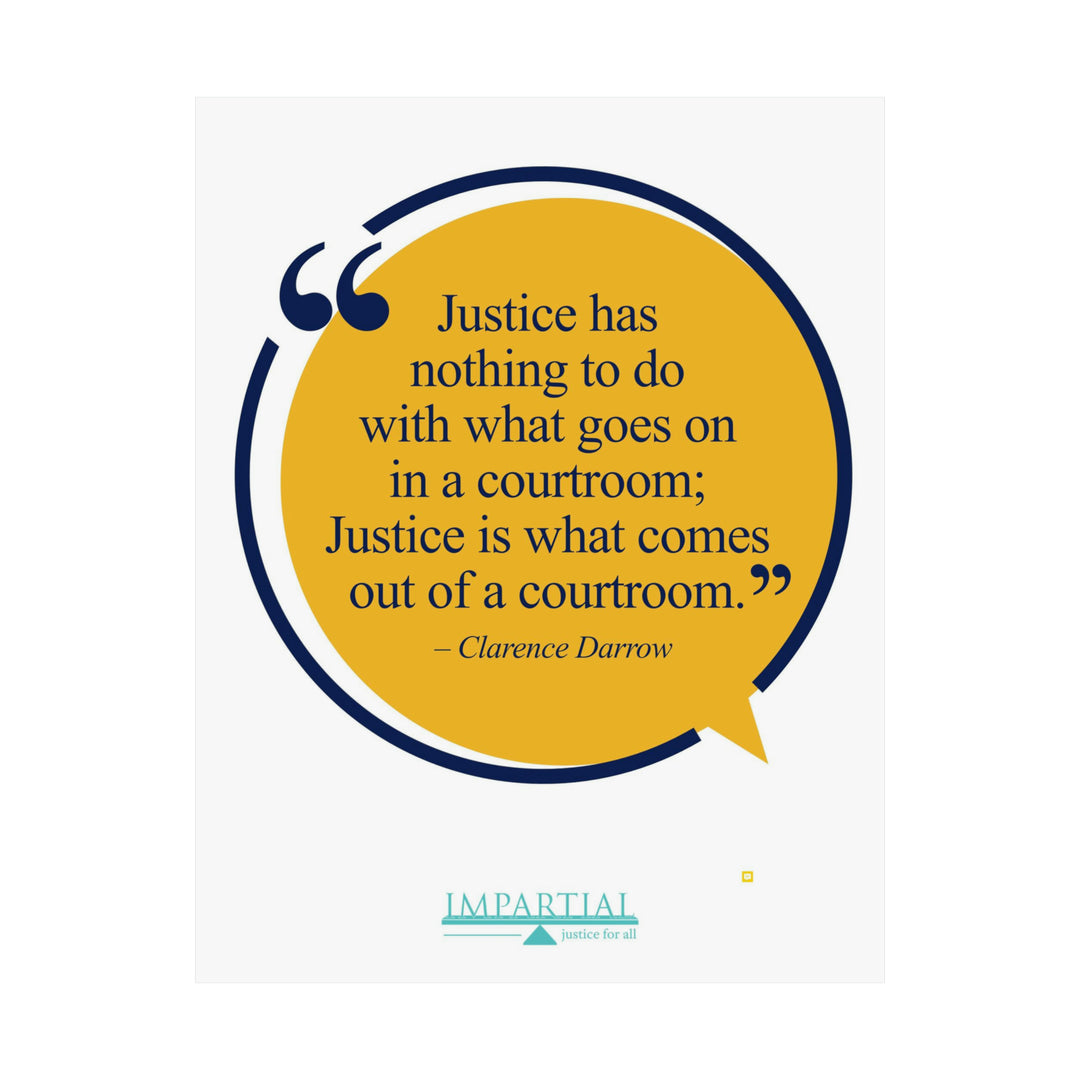 Clarence Darrow Matte Quote Poster
