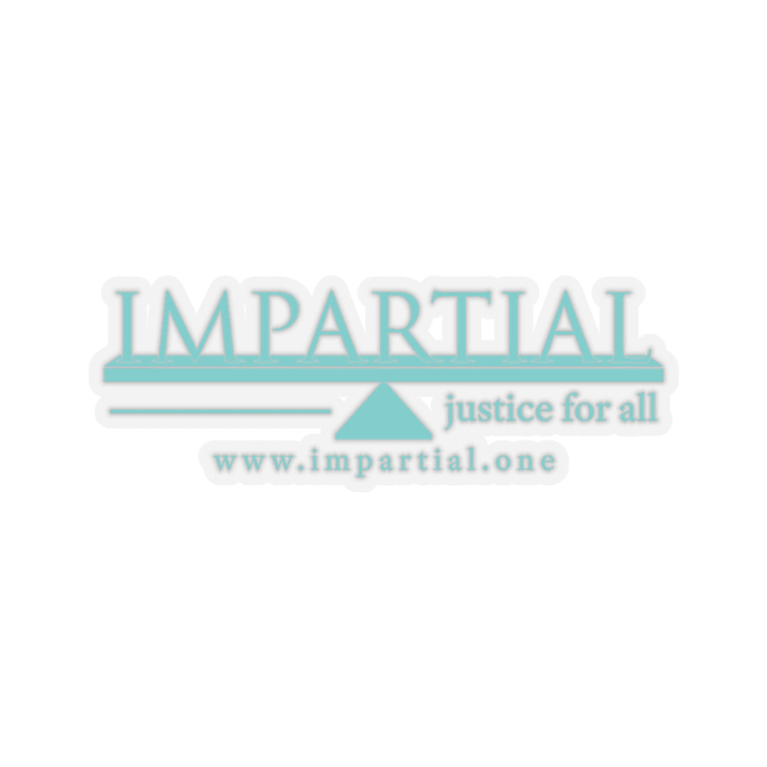 Teal Impartial Logo Stickers