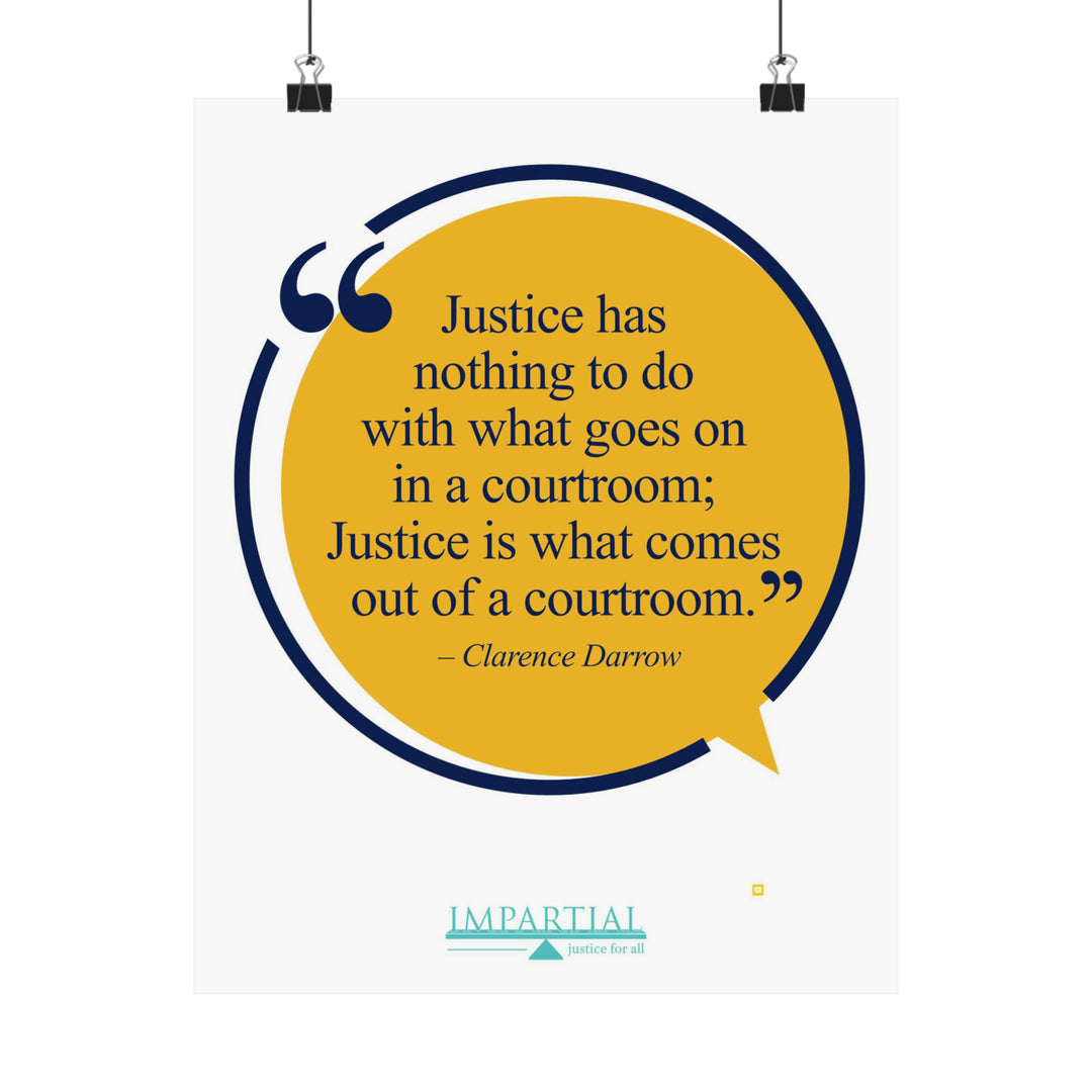 Clarence Darrow Matte Quote Poster
