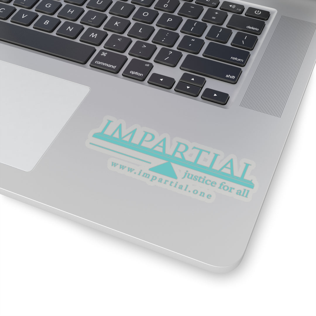 Teal Impartial Logo Stickers