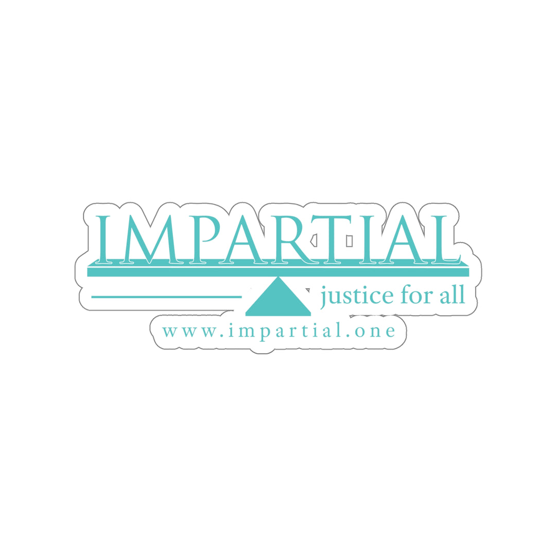 Impartial Teal Logo Transparent Sticker
